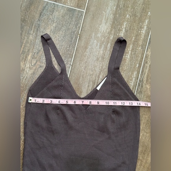 PINQUE charcoal Brown Fitted Sleeveless Camisole - Picture 5 of 6